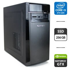 Компьютер Lenovo IdeaCentre 300-20ISH Tower / Intel Core i5-6400 (4 ядра по 2.7 - 3.3 GHz) / 8 GB DDR4 / 256 GB SSD / nVidia GeForce GTX 750, 2 GB GDDR5, 128-bit / DVI