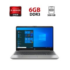 Ноутбук HP 255 / 15.6" (1366x768) TN / AMD E1-1500 (2 ядра по 1.5 GHz) / 6 GB DDR3 / 500 GB HDD / AMD Radeon HD 7310M / WebCam