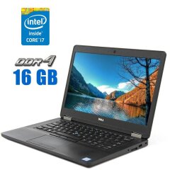 Ноутбук Dell Latitude E5470 / 14" (1366x768) TN / Intel Core i7-6820HQ (4 (8) ядра по 2.7 - 3.6 GHz) / 16 GB DDR4 / 256 GB SSD NEW + 500 GB HDD / Intel HD Graphics 530 / WebCam