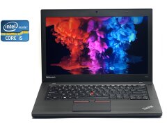 Ноутбук А- клас Lenovo ThinkPad T450 / 14" (1600x900) TN / Intel Core i5-5300U (2 (4) ядра по 2.3 - 2.9 GHz) / 8 GB DDR3 / 128 GB SSD / Intel HD Graphics 5500 / WebCam / Два АКБ