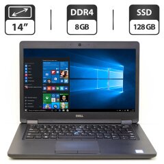 Ультрабук Б-клас Dell Latitude 5480 / 14" (1366x768) TN / Intel Core i5-7440HQ (4 ядра по 2.8 - 3.8 GHz) / 8 GB DDR4 / 128 GB SSD / Intel HD Graphics 630 / WebCam / HDMI