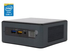Неттоп Intel NUC NUC8BEH USFF / Intel Core i7-8559U (4 (8) ядра по 2.7 - 4.5 GHz) / 8 GB DDR4 / 480 GB SSD / Intel Iris Plus Graphics 655 / WiFi / Win 10 Pro