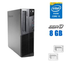 Комп'ютер Lenovo ThinkCentre M82 SFF / Intel Core i5-3475S (4 ядра по 2.9 - 3.6 GHz) / 16 GB DDR3 / 128 GB SSD NEW + 500 GB HDD / nVidia GeForce 605, 1 GB DDR3, 64-bit / DVD-RW 