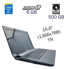 Ноутбук Asus N53D / 15.6" (1366x768) TN / Intel Core i3-2350M (2 (4) ядра по 2.3 GHz) / 6 GB DDR3 / 500 GB HDD / nVidia GeForce GT 630M 2 GB / WebCam