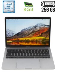 Ноутбук Б-клас Apple MacBook Pro A1989 (2018) / 13.3" (2560x1600) IPS / Intel Core i5-8259U (4 (8) ядра по 2.3 - 3.8 GHz) / 8 GB DDR3 / 256 GB SSD M.2 / Intel Iris Plus Graphics 655 / WebCam