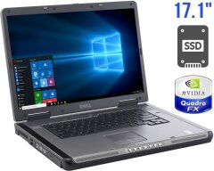 Ноутбук Dell Precision M6300 / 17.1" (1440x900) TN / Intel Core 2 Duo T7500 (2 ядра по 2.2 GHz) / 3 GB DDR2 / 160 GB SSD / nVidia Quadro FX 1600M, 256 MB GDDR3, 128-bit / DVD-RW