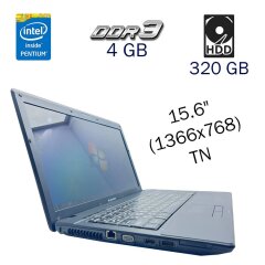 Ноутбук Lenovo G560 / 15.6" (1366x768) TN / Intel Pentium P6200 (2 ядра по 2.13 GHz) / 4 GB DDR3 / 320 GB HDD / Intel HD Graphics / WebCam