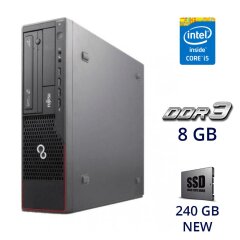 Системый блок Fujitsu Esprimo E710 SFF / Intel Core i5-3470 (4 ядра по 3.2 - 3.6 GHz) / 8 GB DDR3 / 240 GB SSD NEW / AMD Radeon HD 8490 OEM, 1 GB DDR3, 64-bit / DVD-RW