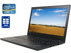 Ноутбук Lenovo ThinkPad T470 / 14" (1366x768) TN / Intel Core i5-7300U (2 (4) ядра по 2.6 - 3.5 GHz) / 8 GB DDR4 / 240 GB SSD / Intel HD Graphics 520 / WebCam / Windows 10 Pro