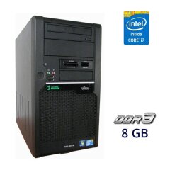 ПК Fujitsu Celsius W280 Tower / Intel Core i7-860 (4 (8) ядра по 2.8 - 3.46 GHz) / 8 GB DDR3 / 500 GB HDD /AMD FirePro 3800 512 MB