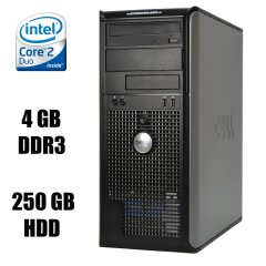 Dell 780 Tower / Intel Core 2 Duo E7500 (2 ядра по 2.93 GHz) / 4 GB DDR3 / 250 GB HDD