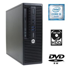 Компьютер HP ProDesk 400 G3 SFF / Intel Core i5-6500 (4 ядра по 3.2 - 3.6 GHz) / 4 GB DDR4 / 500 GB HDD / Intel HD Graphics 530 / DVD-RW / DisplayPort