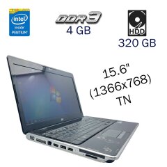 Ноутбук HP Pavilion dv6 1330sa / 15.6" (1366x768) TN / Intel Pentium T4300 (2 ядра по 2.1 GHz) / 4 GB DDR3 / 320 GB HDD / Intel HD Graphics / WebCam