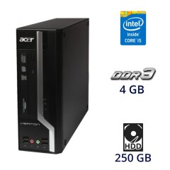 Системный блок Acer Veriton X2610G SFF / Intel Core i5-2400 (4 ядра по 3.1 - 3.4 GHz) / 4 GB DDR3 / 250 GB HDD