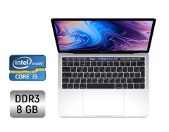 Ультрабук Apple MacBook Pro 13 (2019) / 13.3" (2560x1600) IPS / Intel Core i5-8279U (4 (8) ядра по 2.4 - 4.1 GHz) / 8 GB DDR3 / 256 GB SSD / Intel Iris Plus Graphics 655 / WebCam / True Tone / Touch ID / Silver
