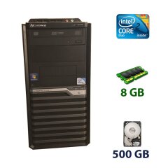 Acer Gateway DT30 Tower / Intel Core 2 Duo E7500 (2 ядра по 2.93 GHz) / 8 GB DDR3 / 500 GB HDD / nVidia GeForce GT 710, 2 GB GDDR3, 64-bit