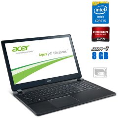 Игровой ноутбук Acer Aspire V7-482P / 14" (1920x1080) IPS Touch / Intel Core i5-4200U (2 (4) ядра по 1.6 - 2.6 GHz) / 8 GB DDR4 / 240 GB SSD M.2 / nVidia GeForce GT 750M, 2 GB GDDR5, 128-bit / WebCam