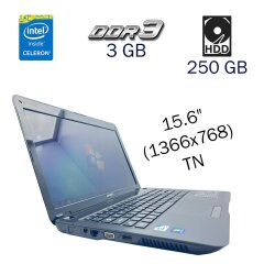Ноутбук Advent Modena M101 / 15.6" (1366x768) TN / Intel Celeron T3500 (2 ядра по 2.1 GHz) / 3 GB DDR3 / 250 GB HDD / Intel HD Graphics / WebCam