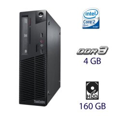 Системный блок Lenovo ThinkCentre M70e / Intel Core 2 Duo E8400 (2 ядра по 3.0 GHz) / 4 GB DDR3 / 160 GB HDD