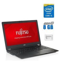 Ноутбук Fujitsu Lifebook U757 / 15.6" (1920x1080) IPS / Intel Core i5-6200U (2 (4) ядра по 2.3 - 2.8 GHz) / 8 GB DDR4 / 256 GB SSD M.2 / Intel HD Graphics 520 / WebCam