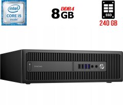 Компьютер HP EliteDesk 800 G2 SFF / Intel Core i5-6600 (4 ядра по 3.3 - 3.9 GHz) / 8 GB DDR4 / 240 GB SSD / Intel HD Graphics 530 / 200W / DisplayPort