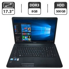 Ноутбук Б-клас Toshiba Satellite C670-1DW / 17.3" (1600x900) TN / Intel Core i3-370M (2 (4) ядра по 2.4 GHz) / 8 GB DDR3 / 500 GB HDD / Intel HD Graphics / WebCam / VGA