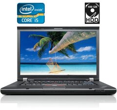 Ноутбук Lenovo ThinkPad T520 / 15.6" (1366x768) TN / Intel Core i5-2520M (2 (4) ядра по 2.5 - 3.2 GHz) / 4 GB DDR3 / 500 GB HDD / Intel HD Graphics 3000 / WebCam / DisplayPort