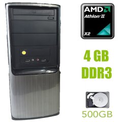 AMD Tower / AMD Athlon x2 255 (2 ядра по 3.1GHz) / 4GB DDR3 / 500GB HDD / HEC 350W