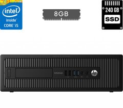 Комп'ютер HP EliteDesk 800 G1 SFF / Intel Core i5-4590 (4 ядра по 3.3 - 3.7 GHz) / 8 GB DDR3 / 240 GB SSD / Intel HD Graphics 4600 / 240W / DisplayPort