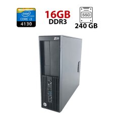 Компьютер HP WorkStation Z230 SFF / Intel Core i3-4130 (2 (4) ядра по 3.4 GHz) / 16 GB DDR3 / 240 GB SSD / Intel HD Graphics 4400 / Displayport