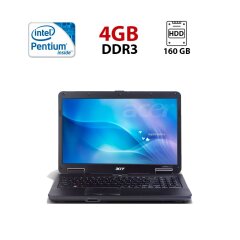Ноутбук Acer Aspire 5734Z / 15.6" (1366x768) TN / Intel Pentium B960 (2 ядра по 2.2 GHz) / 4 GB DDR3 / 160 GB HDD / Intel HD Graphics / WebCam / АКБ не тримає