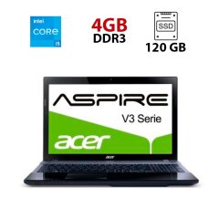 Ноутбук Acer Aspire V3-371 / 13.3" (1920x1080) TN / Intel Core i5-5200U (2 (4) ядра по 2.2 - 2.7 GHz) / 4 GB DDR3 / 120 GB SSD / Intel HD Graphics 5500 / WebCam