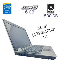 Ноутбук HP EliteBook 8540p / 15.6" (1920x1080) TN / Intel Core i7-620M (2 (4) ядра по 2.66 - 3.33 GHz) / 6 GB DDR3 / 500 GB HDD / nVidia NVS 5100M, 1 GB GDDR3, 128-bit / WebCam / АКБ не держит