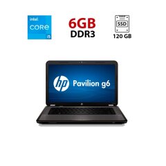 Ноутбук HP Pavilion G6-1217sg  / 15.6" (1366x768) TN / Intel Core i5-2430M (2 (4) ядра по 2.4 - 3.0 GHz) / 4 GB DDR3 / 120 GB SSD / AMD Radeon HD 6470M, 1 GB DDR3, 64-bit / WebCam