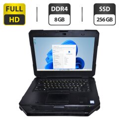 Захищений ноутбук Dell Latitude 5414 Rugged / 14" (1920x1080) IPS / Intel Core i5-6300U (2 (4) ядра по 2.4 - 3.0 GHz) / 8 GB DDR4 / 256 GB SSD / Intel HD Graphics 520 / WebCam / Windows 11 Pro