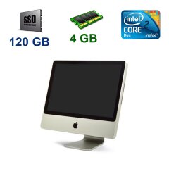 Apple A1224 iMac 7.1 / 20" 1680х1050 LCD / Intel Core 2 Duo T7700 (2 ядра по 2.4 GHz) / 4 GB DDR2 / 120 GB SSD / ATI Radeon HD2600 Pro 256 MB / Mac OS X El / WebCam