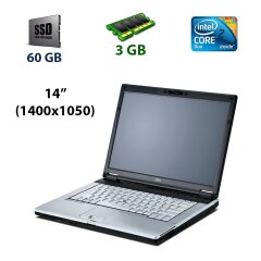 Ноутбук Fujitsu LifeBook S7110 / 14" (1400x1050) TN CCFL / Intel Core Duo T2400 (2 ядра по 1.83 GHz) / 3 GB DDR2 / 60 GB SSD / DVD-RW / Com Port (IEEE 1394)