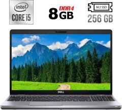 Ноутбук Б-класс Dell Latitude 5510 / 15.6" (1920x1080) IPS / Intel Core i5-10210U (4 (8) ядра по 1.6 - 4.2 GHz) / 8 GB DDR4 / 256 GB SSD M.2 / Intel UHD Graphics / WebCam / USB 3.2 / HDMI / Windows 10 лицензия