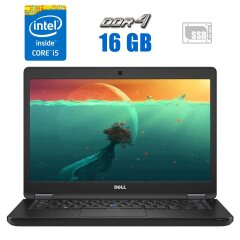 Ноутбук Dell Latitude 5480 / 14" (1920x1080) IPS Touch / Intel Core i5-6300U (2 (4) ядра по 2.4 - 3.0 GHz) / 16 GB DDR4 / 240 GB SSD / Intel HD Graphics 630 / WebCam 