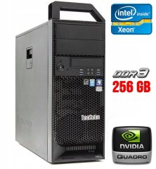 Робоча станція Lenovo ThinkStation S30 Tower / Intel Xeon E5-2630 (6 (12) ядер по 2.3 - 2.8 GHz) / 256 GB DDR3 / 240 GB SSD / nVidia Quadro 2000, 1 GB GDDR5, 128-bit / 610W / DVI / DisplayPort