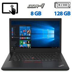 Ультрабук Б-клас Lenovo ThinkPad T480 / 14" (1920x1080) IPS Touch / Intel Core i5-8350U (4 (8) ядра по 1.7 - 3.6 GHz) / 8 GB DDR4 / 128 GB SSD M.2 / Intel UHD Graphics 620 / WebCam / HDMI / Windows 10 Pro