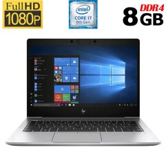 Ультрабук HP EliteBook 830 G5 / 13.3" (1920x1080) IPS / Intel Core i7-8650U (4 (8) ядра по 1.9 - 4.2 GHz) / 8 GB DDR4 / 256 GB SSD M.2 / Intel UHD Graphics 620 / Fingerprint / USB 3.1 / HDMI