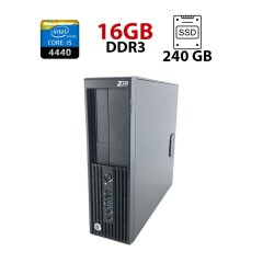 Компьютер HP WorkStation Z230 SFF / Intel Core i5-4440S (4 ядра по 2.8 - 3.3 GHz) / 16 GB DDR3 / 240 GB SSD / Intel HD Graphics 4400 / Displayport