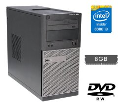 Системный блок Dell OptiPlex 3020 Tower / Intel Core i3-4130 (2 (4) ядра по 3.4 GHz) / 8 GB DDR3 / no HDD / Intel HD Graphics 4400 / 290W / DVD-RW / DisplayPort