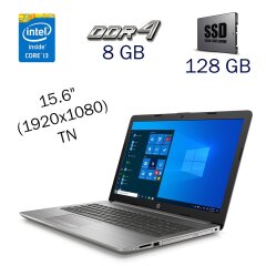 Ультрабук HP 250 G7 / 15.6" (1920x1080) TN / Intel Core i3-7020U (2 (4) ядра по 2.3 GHz) / 8 GB DDR4 / 128 GB SSD / nVidia GeForce MX110, 2 GB GDDR5, 64-bit / WebCam