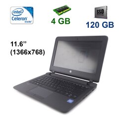 HP ProBook x360 11 G2 EE / 11.6" (1366x768) TN LED / Intel Celeron 3855U (2 ядра по 1.6 GHz) / 4 GB DDR3 / 120 GB SSD / WebCam / USB 3.0 / HDMI