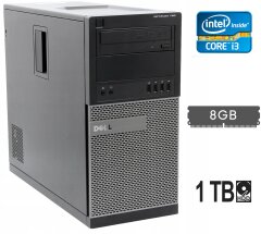 Комп'ютер Dell OptiPlex 790 Tower / Intel Core i3-2120 (2 (4) ядра по 3.3 GHz) / 8 GB DDR3 / 1000 GB HDD / Intel HD Graphics 2000 / 265W / DVD-ROM / DisplayPort