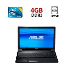 Ноутбук Asus Ul50VT / 15.6" (1366x768) TN / Intel Core 2 Duo SU7300 (2 ядра по 1.3 GHz) / 4 GB DDR3 / 160 GB HDD / Intel HD Graphics / WebCam