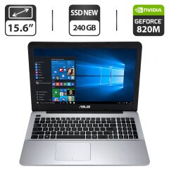 Ноутбук Asus X555LD-XX062H / 15.6" (1366x768) TN / Intel Core i3-4030U (2 (4) ядра по 1.9 GHz) / 8 GB DDR3 / 240 GB SSD NEW / nVidia GeForce 820M, 2 GB GDDR3, 64-bit / WebCam / DVD-ROM / АКБ NEW
