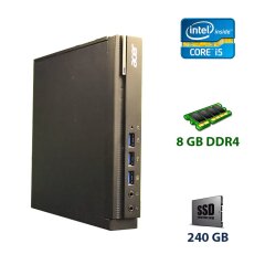 Acer Veriton n4640 USFF / Intel Core i5-7400T (4 ядра по 2.4 - 3.0 GHz) / 8 GB DDR4 / 240 GB SSD